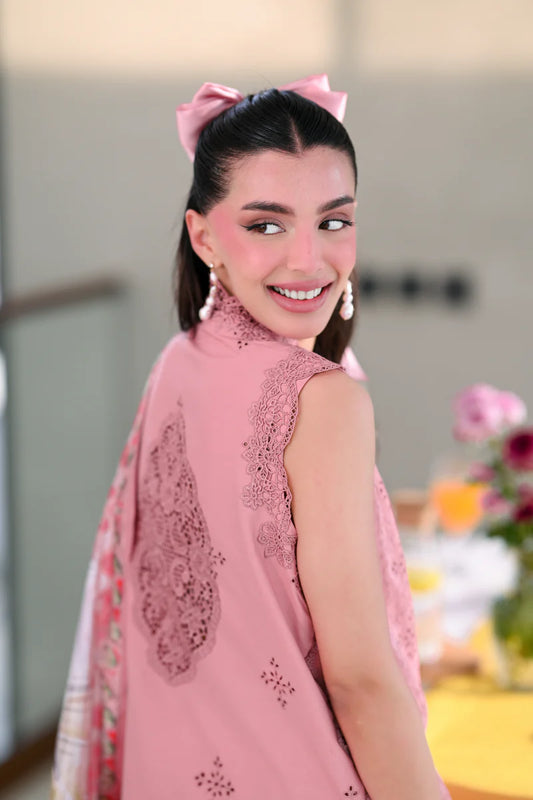 BABY BLUSH PINK LUXURY EMBROIDERED LAWN SET (NEL-26612)