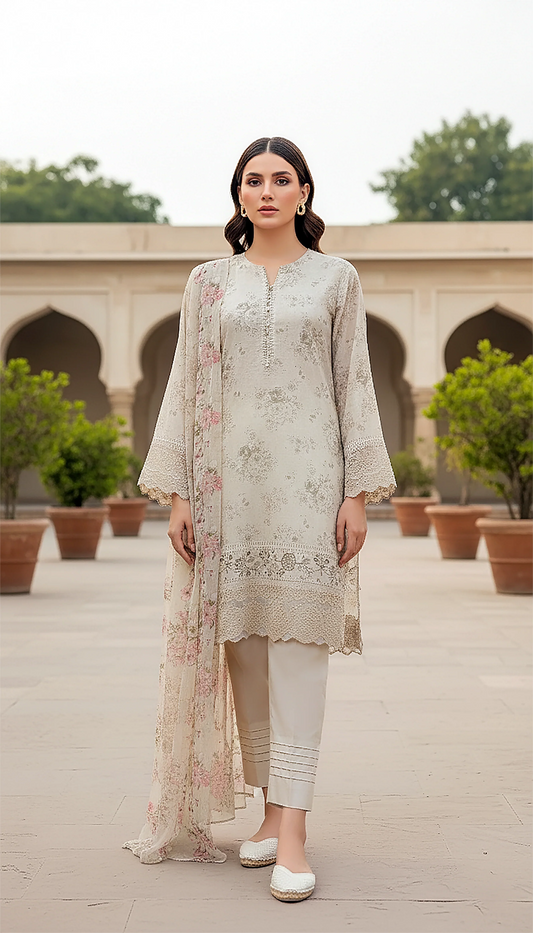 PRINTED EMBROIDERED KOMAL LAWN