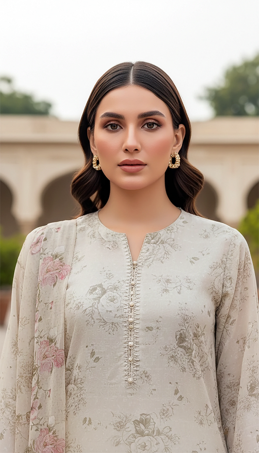 PRINTED EMBROIDERED KOMAL LAWN