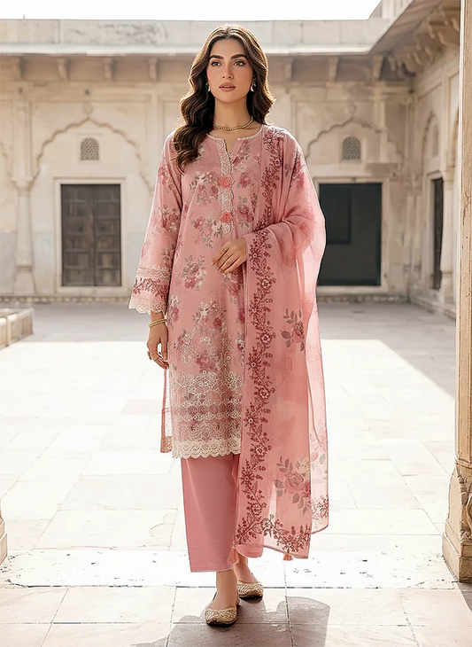 PRINTED EMBROIDERED KOMAL LAWN