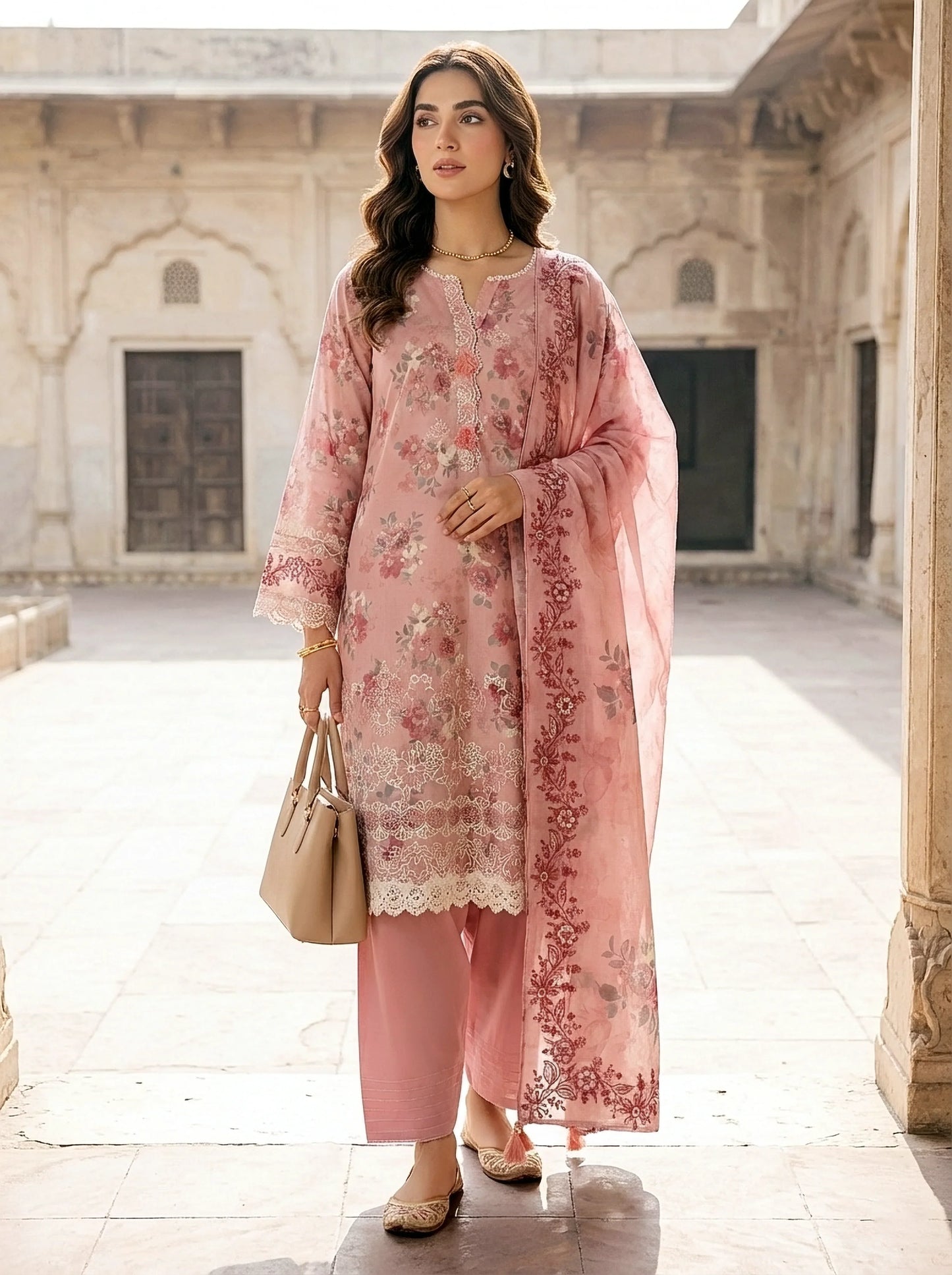 PRINTED EMBROIDERED KOMAL LAWN