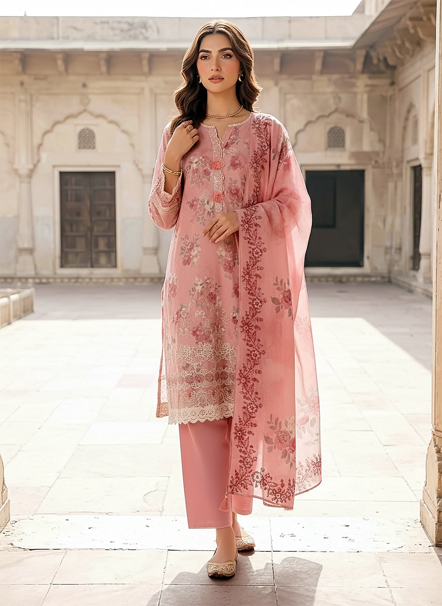 PRINTED EMBROIDERED KOMAL LAWN