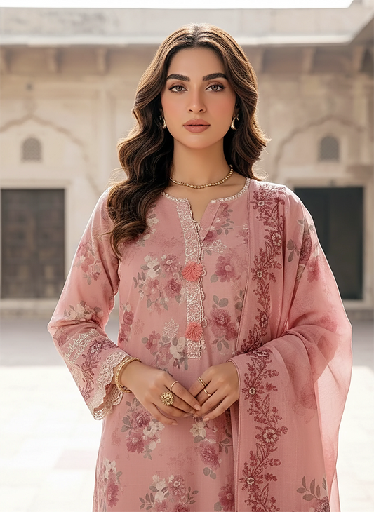 PRINTED EMBROIDERED KOMAL LAWN