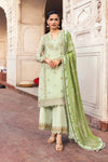 3 Pc Unstitched Embroidered Silk Cotton Net Suit