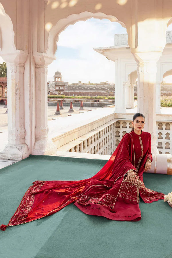 3 Pc Unstitched Embroidered Chiffon Suit