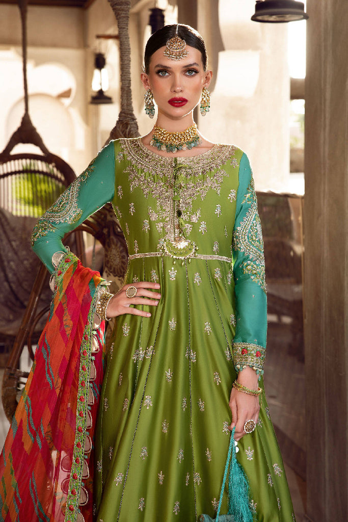 Sateen CST-502-Green and Ferozi