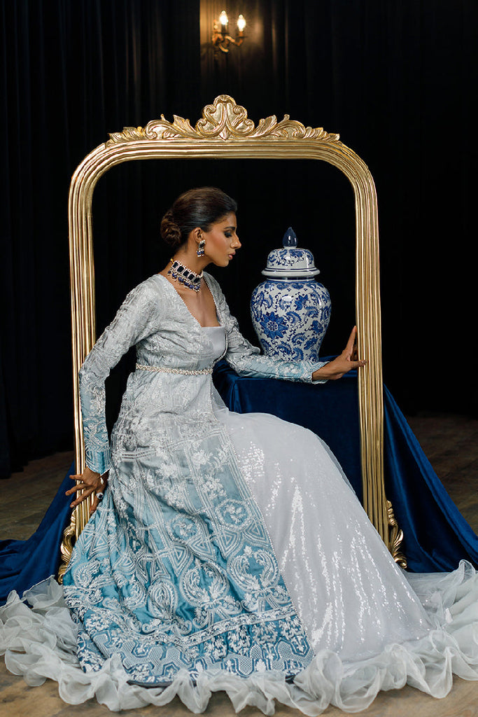 EMBROIDERED DRESS WITH SKIRT Design Code: 7762.2