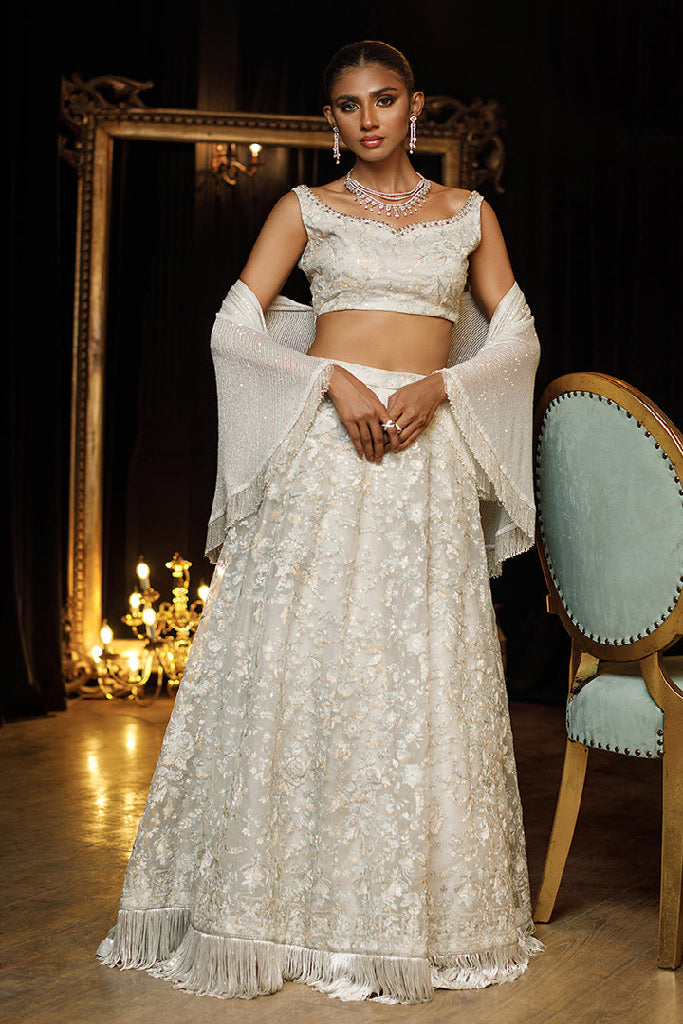 SEQUINS EMBROIDERED CAPE WITH EMBROIDERED LEHENGA