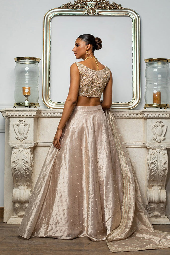 EMBROIDERED BLOUSE WITH LEHENGA